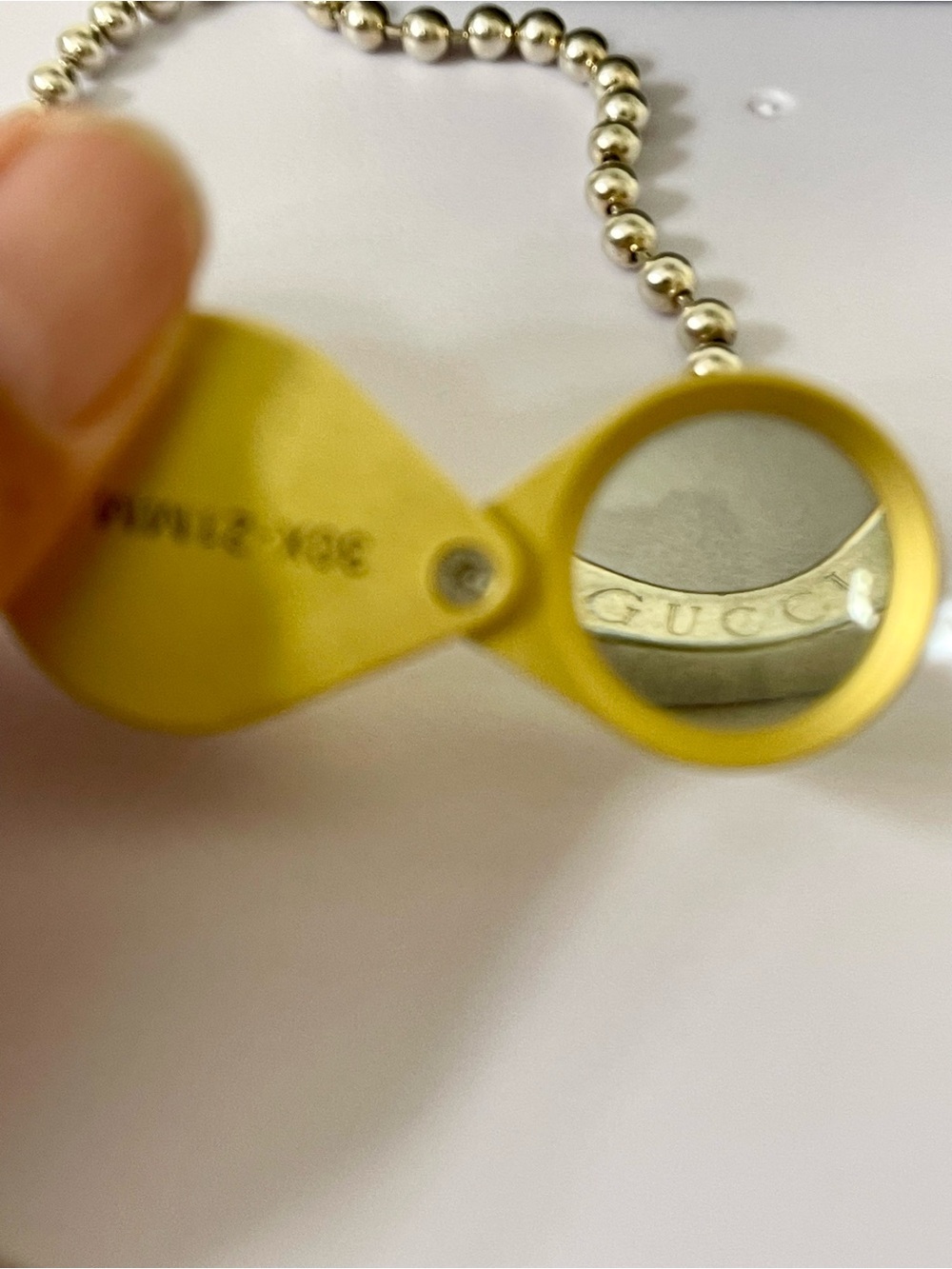 Gucci Silver 925 Ball Chain Bracelet w/ Box & Authenticity Card - Picture 5 of 9